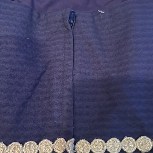 LIKE NEW LILLY PULITZER regency bubble hem navy gold dress size 0 - Picture 11 of 12